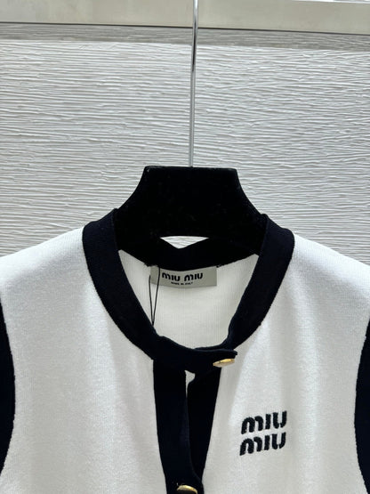 Miumiu 2026 Crew Neck Knit Vest Wool Polyester 397181