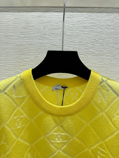 Chanel 2026 Round Neck Knitted Short-Sleeve Tencel Wool 397720