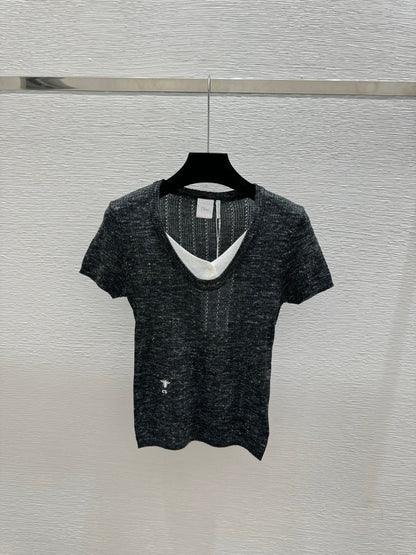 Dior 2026 Short-sleeved Knit Sweater Cotton 455746