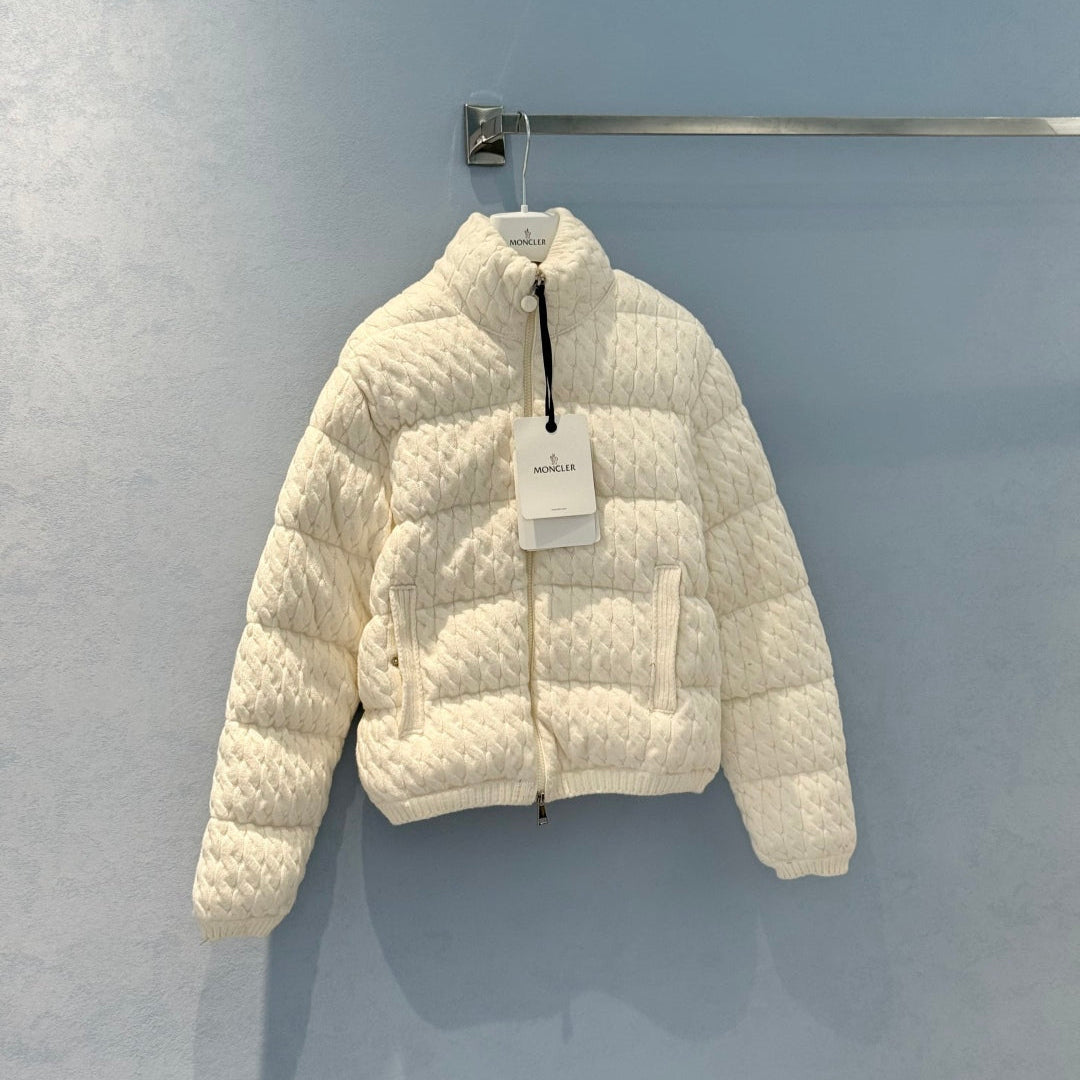 Moncler 25 Jacket Rope White Wool
