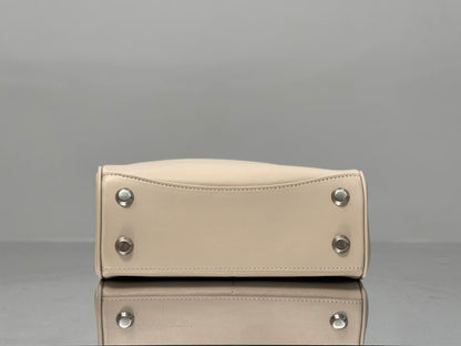 Balenciaga Mini Bag 22 Beige Calfskin Sliver Hardware