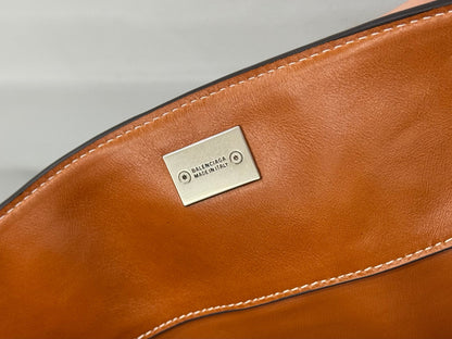 Balenciaga Medium Bag 35 Camel Brown Cowhide Sliver Hardware