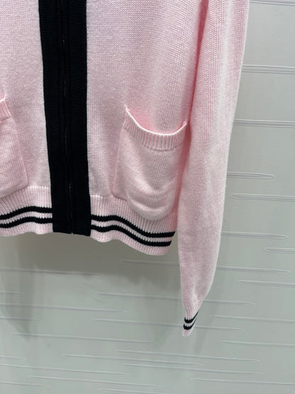 CD 25 Cardigan Two-tone Wool and Cashmere