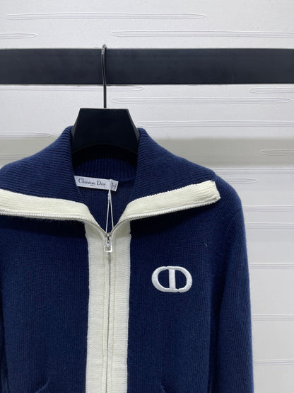 CD 25 Cardigan Two-tone Wool and Cashmere