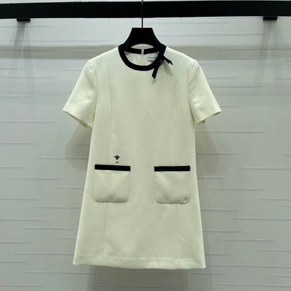 Dior 2026 Dress Cream Black Cotton Polyester
