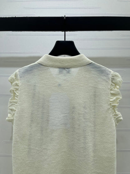 Chanel 2026 Ruffled Knitted Vest Viscose 397427