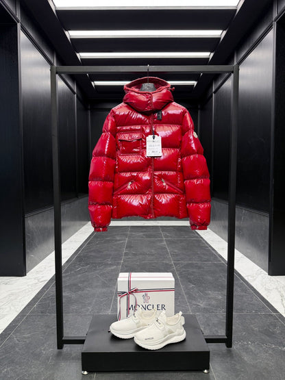 MC 25 Down Jacket Glossy Red Polyester 0014