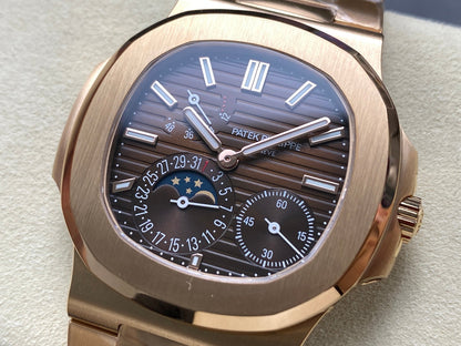 Patek Philippe Nautilus Rose Gold Case Brown Dial