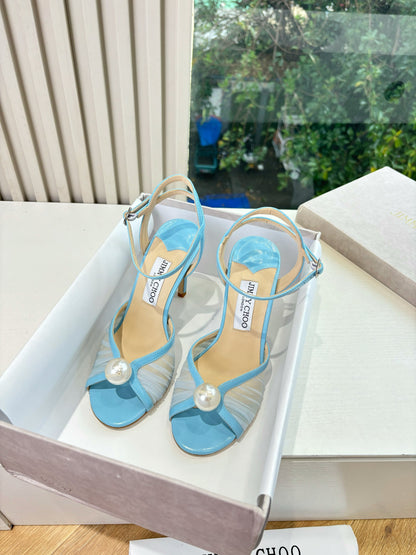 Jimmy 26s Platform Sandal 100 Light Blue Mesh Sheepskin 604106
