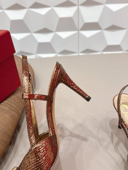 VT 26s Slingback 80 Brown Snake Skin 613586