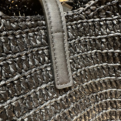 YSL LE 5 À 7 Shoulder Bag 22 Black Raffia