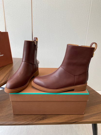 LP latest short boots dark brown calfskin 388109