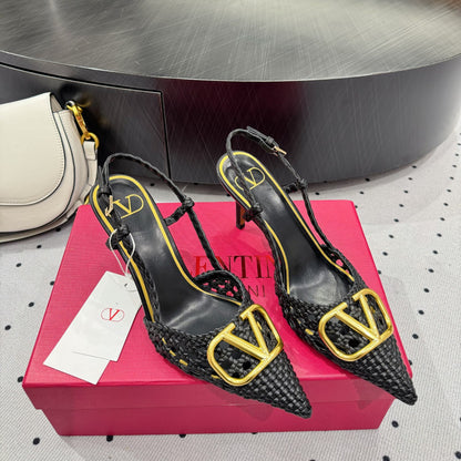 VT 25 Weaving Slingback Black Sheepskin 326699