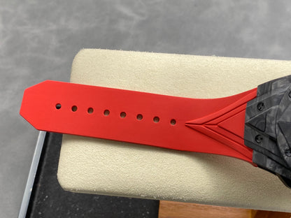 Hublot Big Bang Sang Bleu II Black Magic 45mm Watch Red Rubber Strap