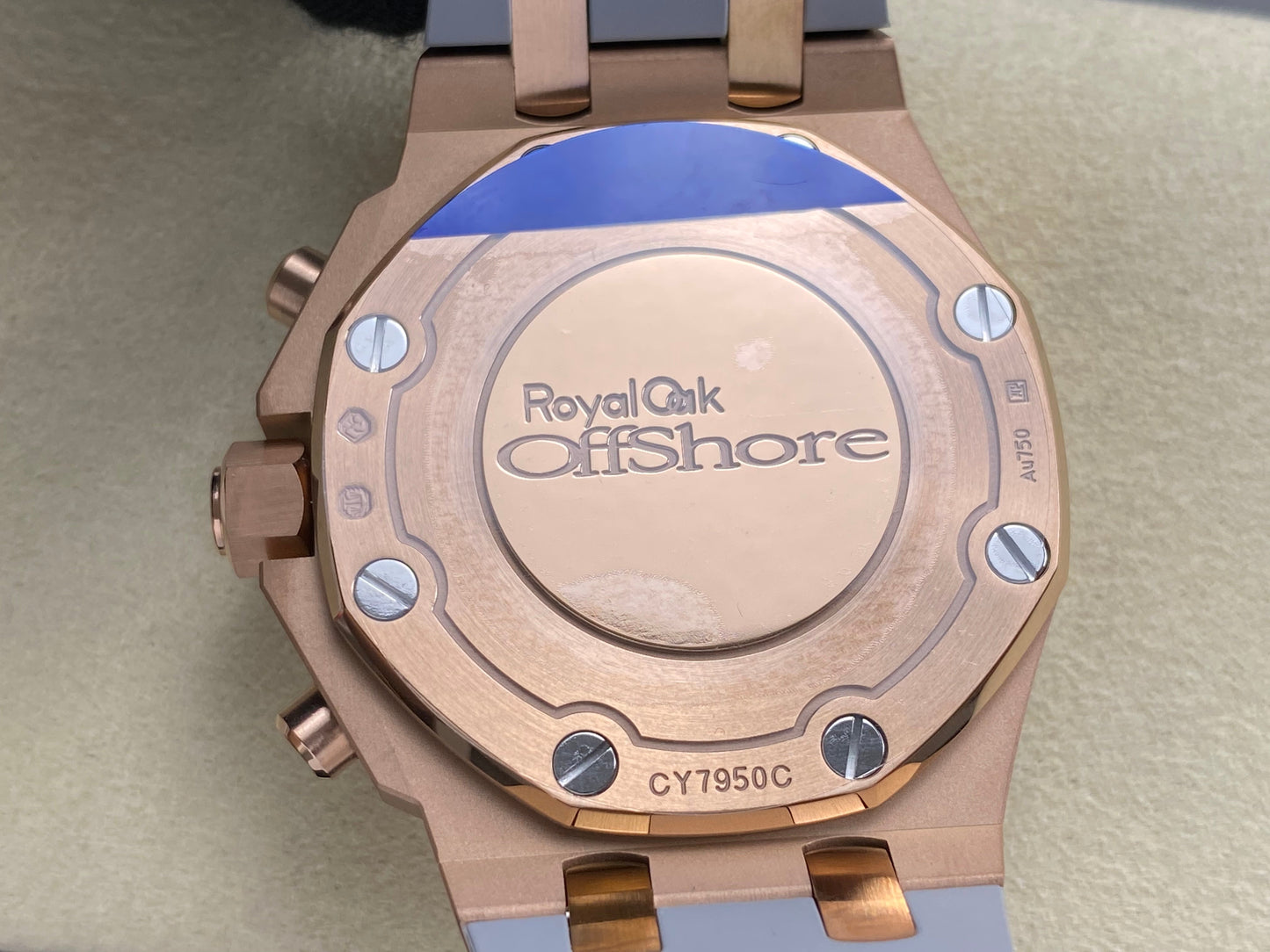 Audemars Piguet Royal Oak Chronograph 37mm Rose Gold White Grey Dial