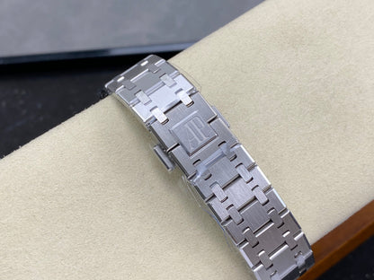 Audemars Piguet Royal Oak Lady 33mm Steel Case White Dial Diamond Bezel