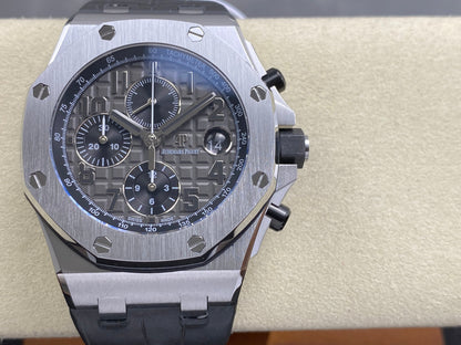 Audemars Piguet Royal Oak Offshore Chronograph 41mm Grey Dial Grey Leather