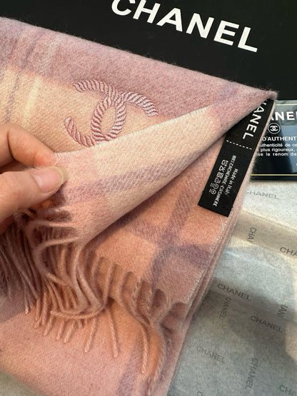 CC 25s Scarf 180cm Pink Cashmere 973463