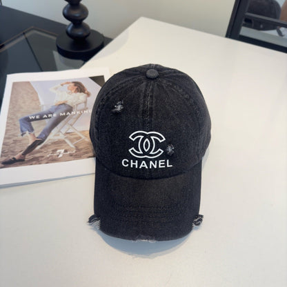 Chanel Baseball Cap Denim Cotton 343547