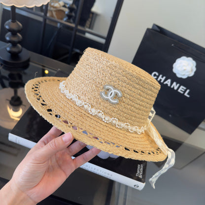Chanel Bow-tie Straw Hat 279626