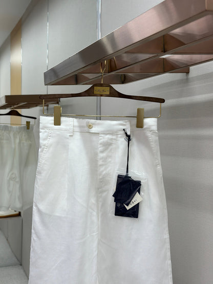 PRA 2026 Men's Linen Shorts White Fabric 917701