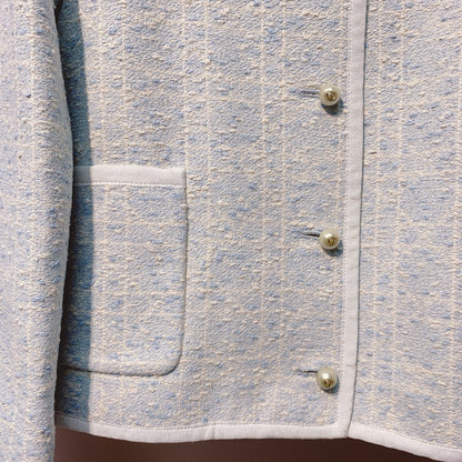 CD 25 Plaid Jacket Light Blue Cotton 295978