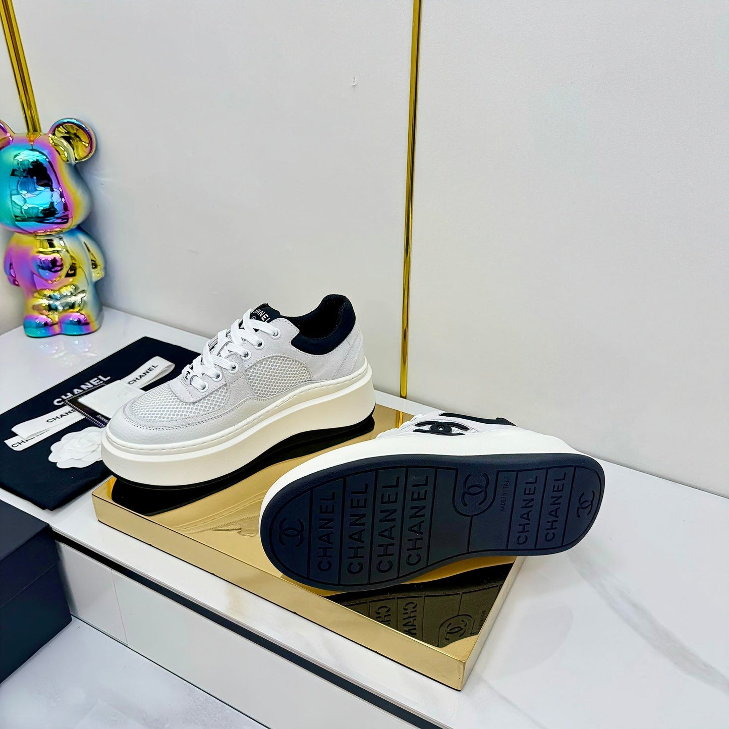 CC 25 Platform Sneaker White Cowhide 312954