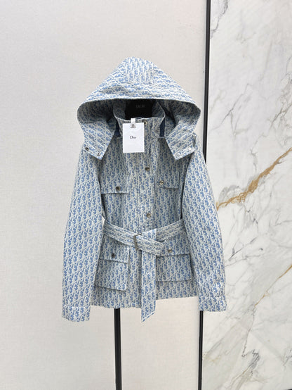 CD 25 Polyester Jacquard Hooded Jacket