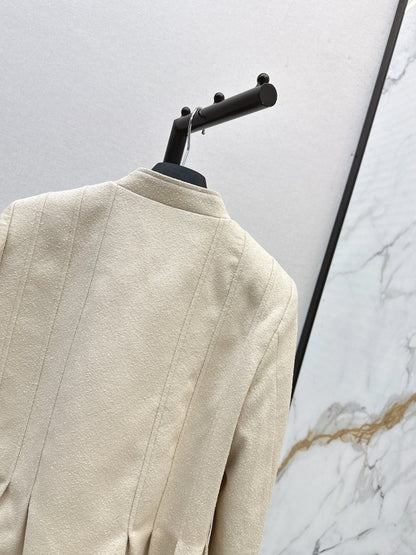 CD 25 Stand-up Collar Jacket Wool And Cotton