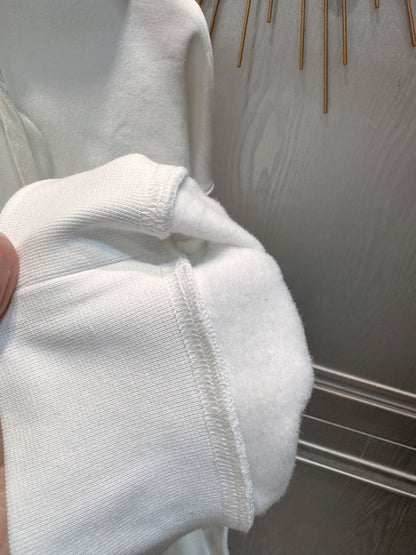 GG 25 Hooded Sweatshirt White Cotton 0021