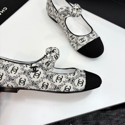CC 25 Mary Jane Flats Fabric and Sheepskin 270785