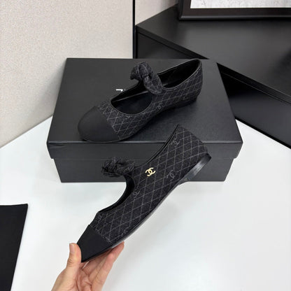 CC 25 Mary Jane Flats Fabric and Sheepskin 270785
