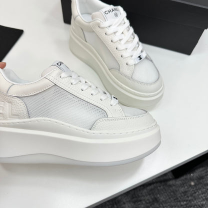CC 25 Platform Sneaker White Mesh Sheepskin 331750