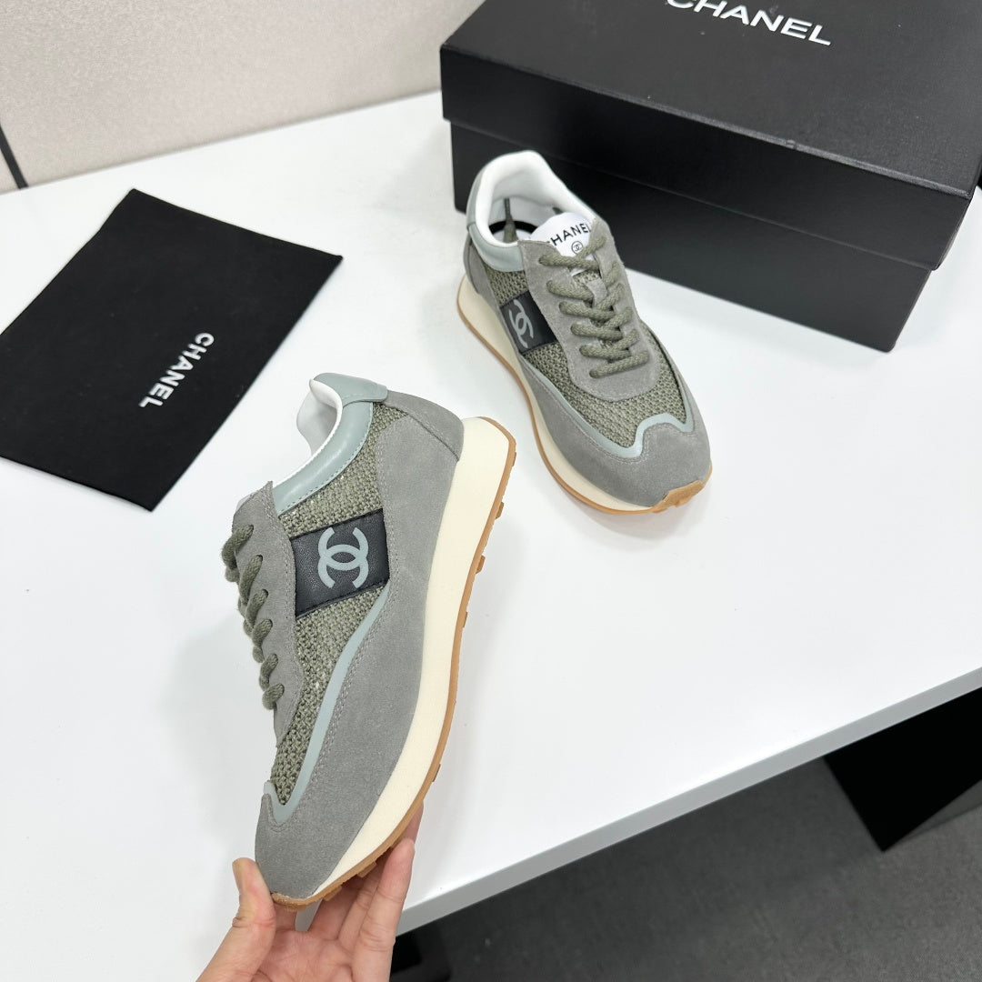 Channel 2026 Retro Runner Sneakers 30mm Mesh Suede Calfskin 894904
