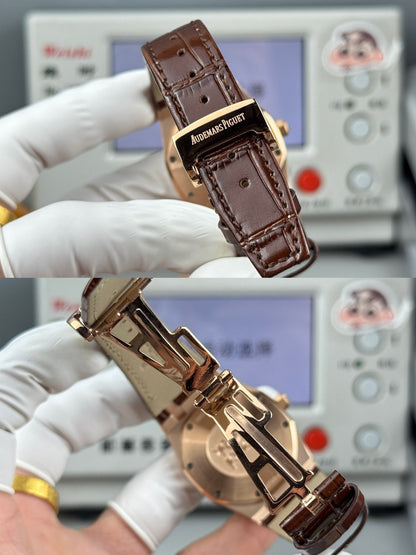Audemars Piguet Royal Oak Lady 33mm Rose Gold Brown Dial