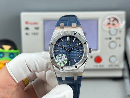 Audemars Piguet Royal Oak Lady 33mm Blue Dial Leather Strap