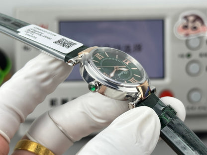Chopard Imperiale 29mm Sliver Case Green Leather