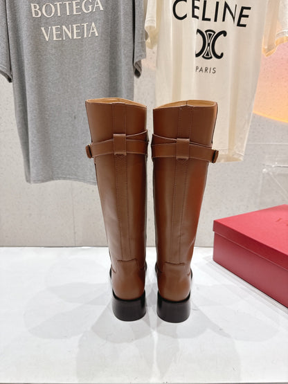 VT long boots brown calfskin 174433
