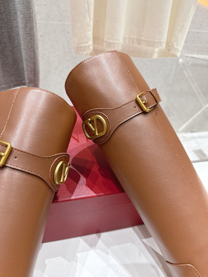 VT long boots brown calfskin 174433