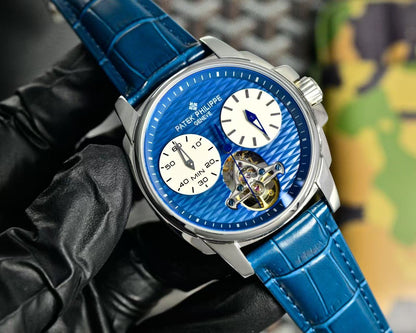 Patek Philippe Double Tourbillon Blue Dial 42mm Watch