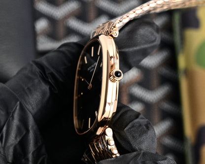 Patek Philippe Golden Ellipse 27mm Navy Blue Dial Rose Gold Strap