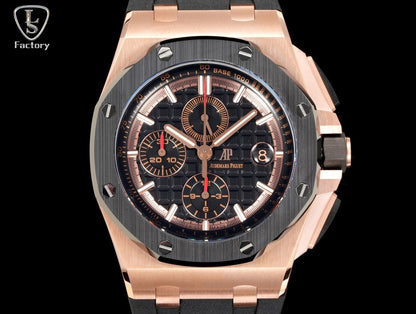 Audemars Piguet Royal Oak Offshore Chronograph 44mm Rose Gold Case Black Rose Gold Dial