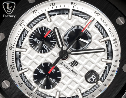 Audemars Piguet Royal Oak Offshore Chronograph 41mm Steel Case Black White Dial