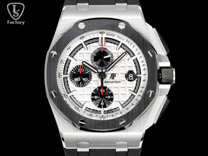 Audemars Piguet Royal Oak Offshore Chronograph 41mm Steel Case Black White Dial