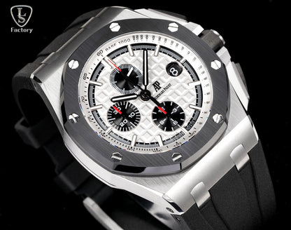 Audemars Piguet Royal Oak Offshore Chronograph 41mm Steel Case Black White Dial