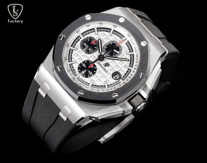 Audemars Piguet Royal Oak Offshore Chronograph 41mm Steel Case Black White Dial