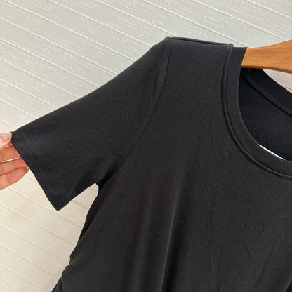 Loewe 25 Knotted Short-sleeved Dress Black Viscose
