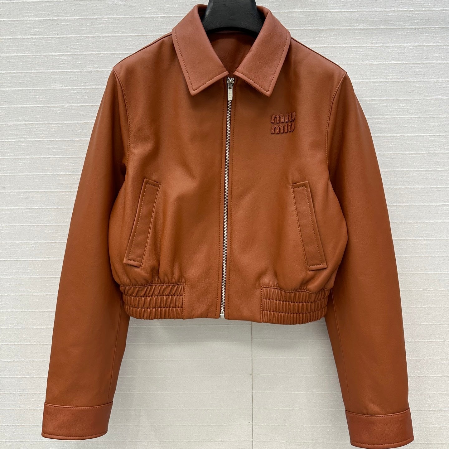 Miu Miu 25 Set Orange Brown Leather