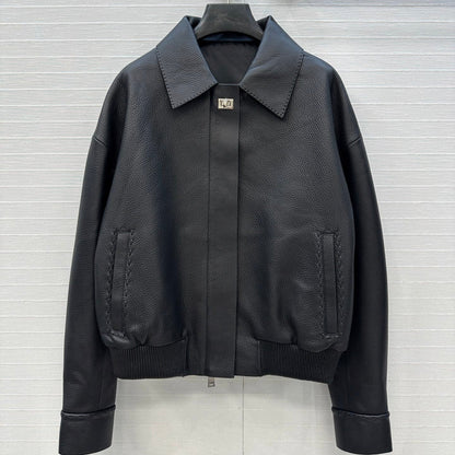 Fendi 25 Leather Jacket Black 0021