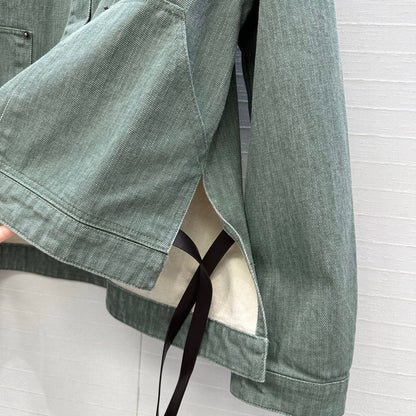 Loewe 25 Jacket Dusky Green Denim